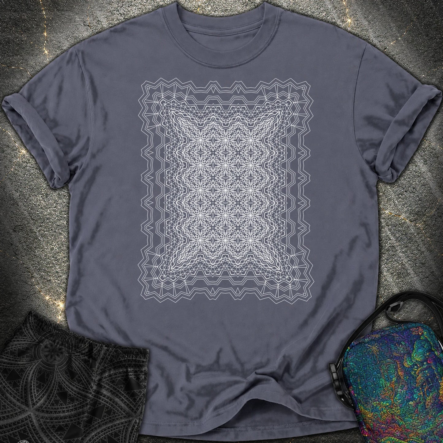 Infinite Geometric Lattice - Infinite Geometric Lattice Comfort T-Shirt - Navy