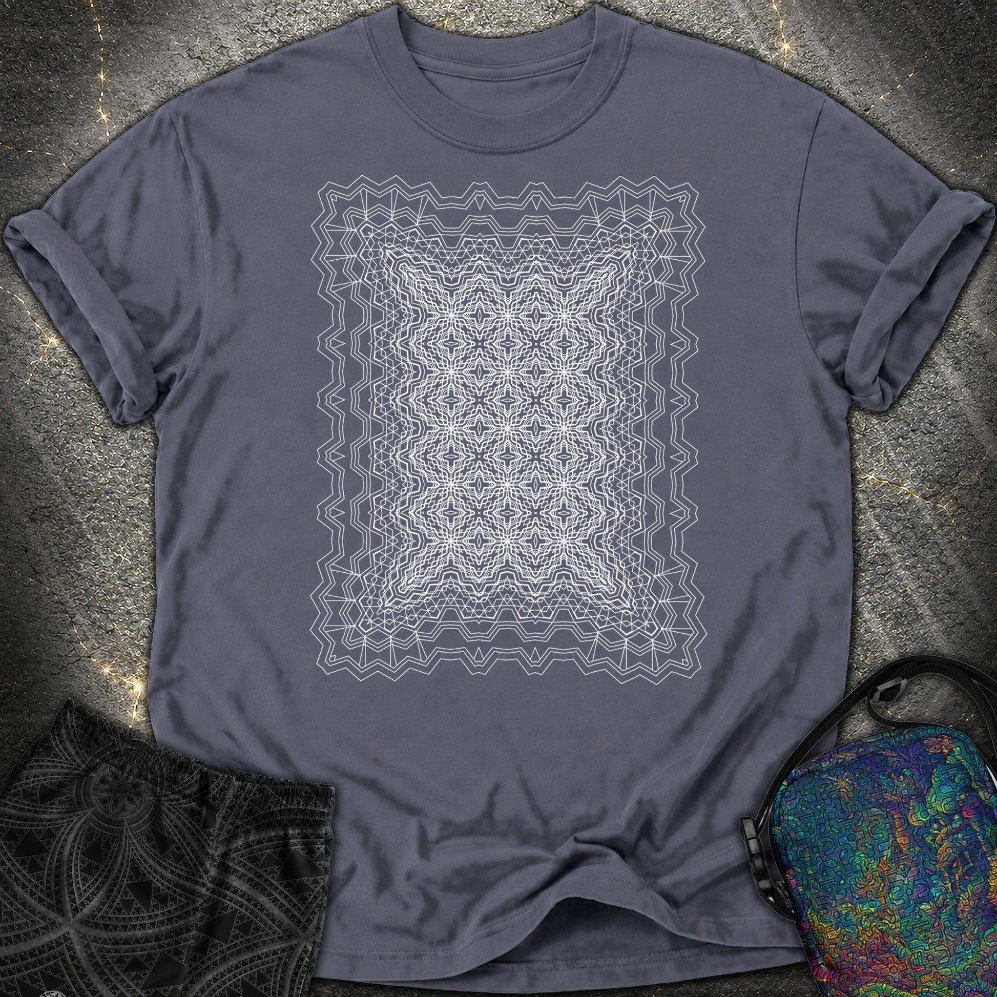 Infinite Geometric Lattice - Infinite Geometric Lattice Comfort T-Shirt - Navy