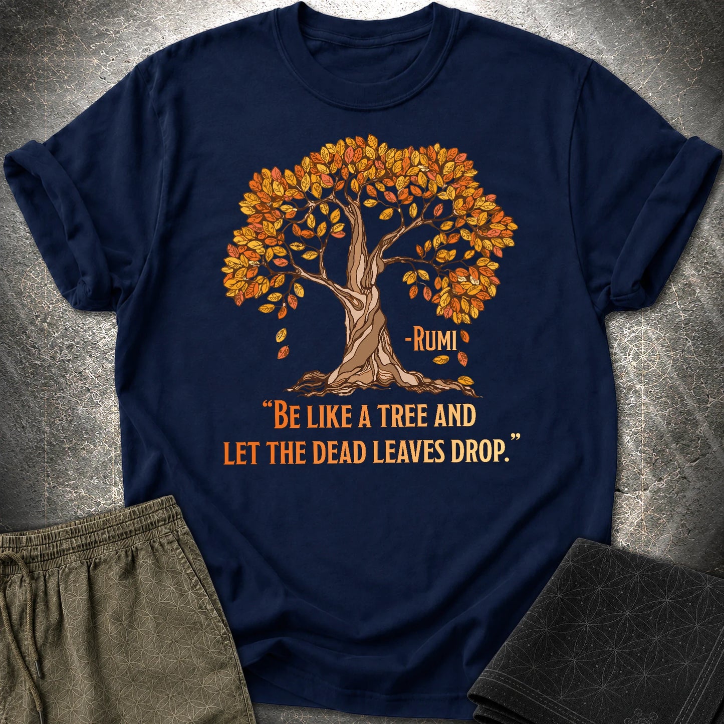 Rumi Tree T-Shirt - Rumi Tree T-Shirt - Navy