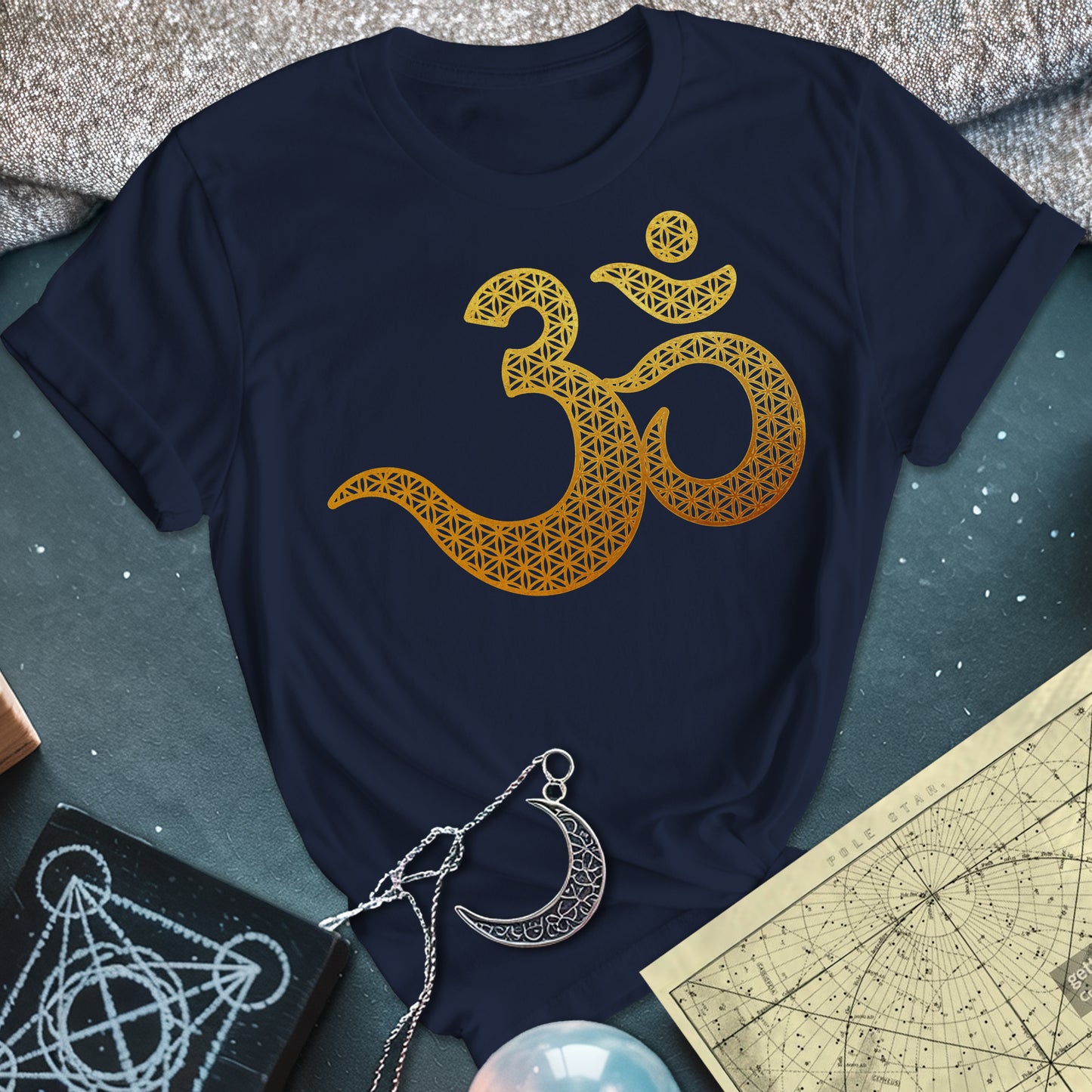 Ohm Flower Of Life Pattern T-Shirt