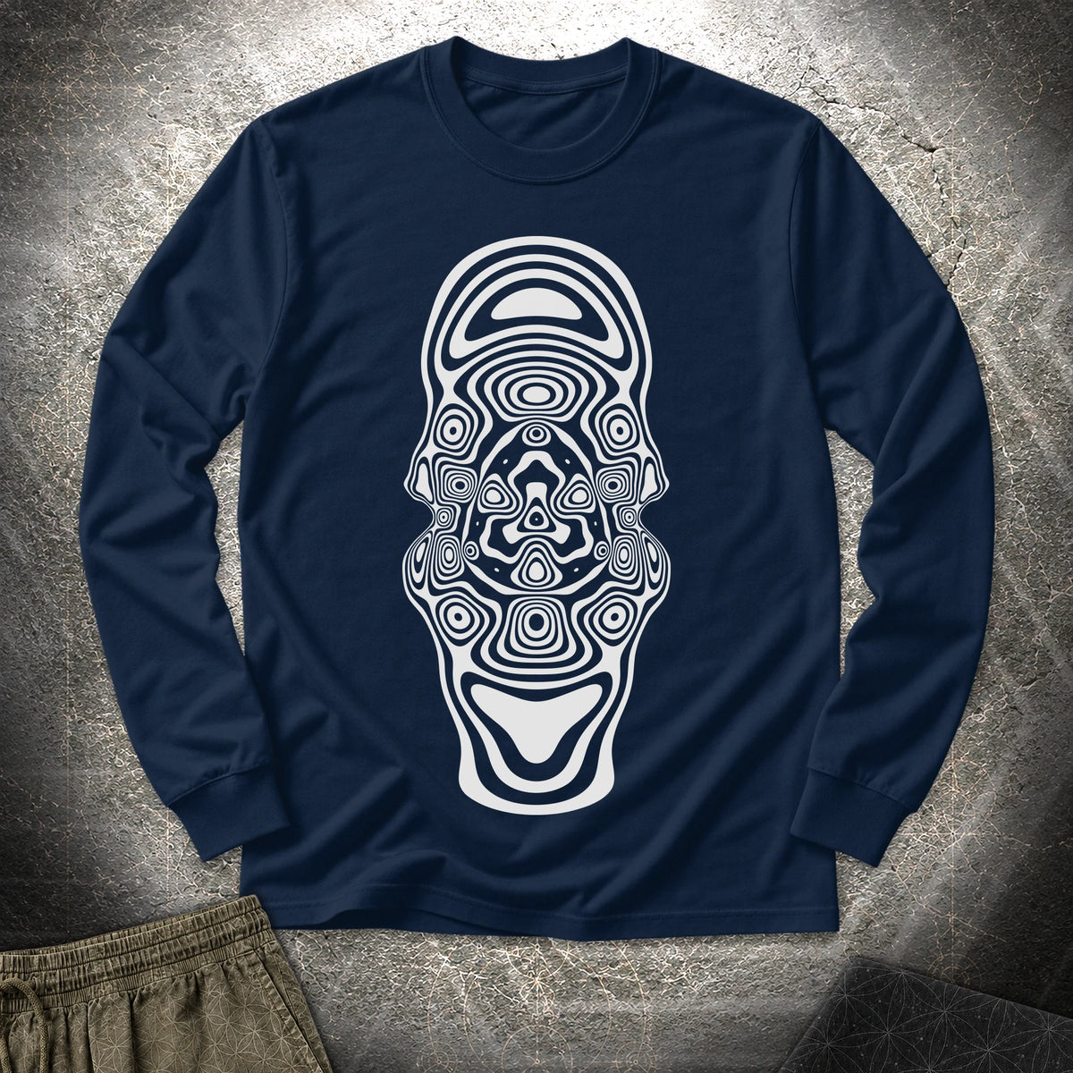 Mind Blown Long Sleeve Shirt - Mind Blown Long Sleeve Shirt - Navy