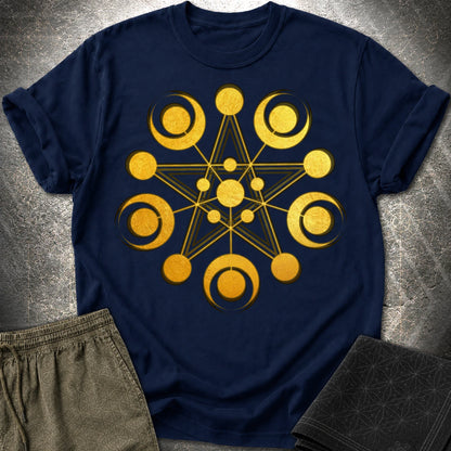 Golden Crop Circle T-Shirt - Golden Crop Circle T-Shirt - Navy