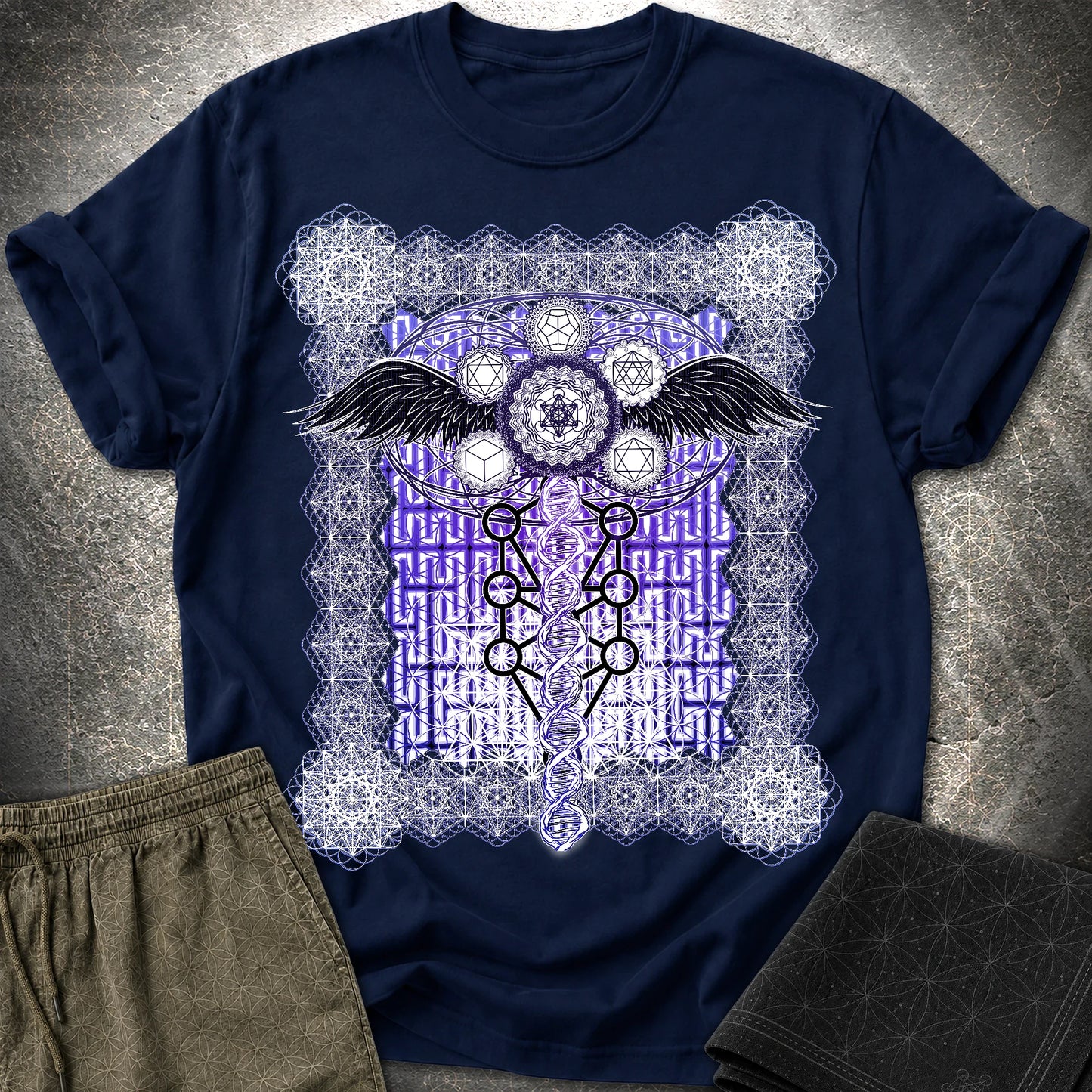 Metatron Ascension T-Shirt - Metatron Ascension T-Shirt - Navy
