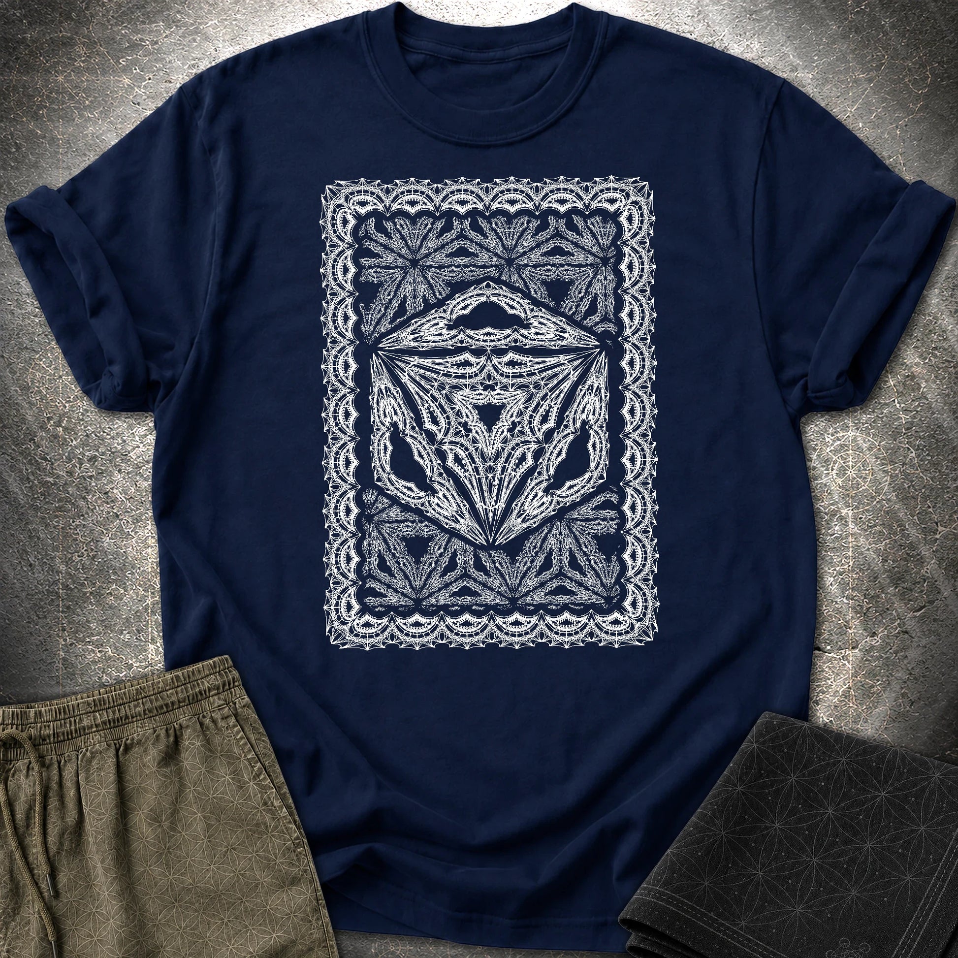 Framed Octahedron T-Shirt - Framed Octahedron T-Shirt - Navy