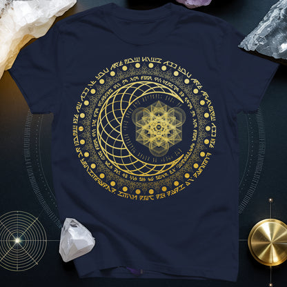 Sacred Geometry Moon Inscriptions T-Shirt