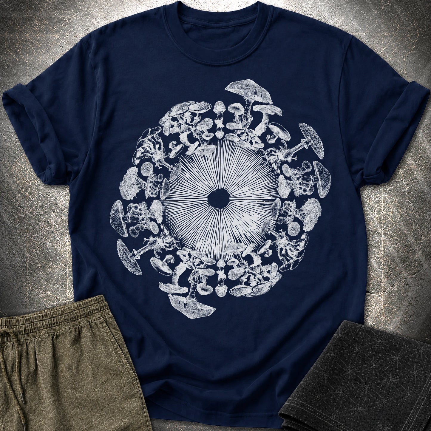 Mushroom Iris - Mushroom Iris T-Shirt - Navy
