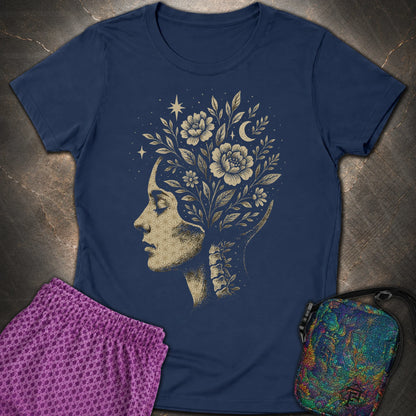 Inner Garden T-Shirt - Inner Garden Womens T-Shirt - Navy
