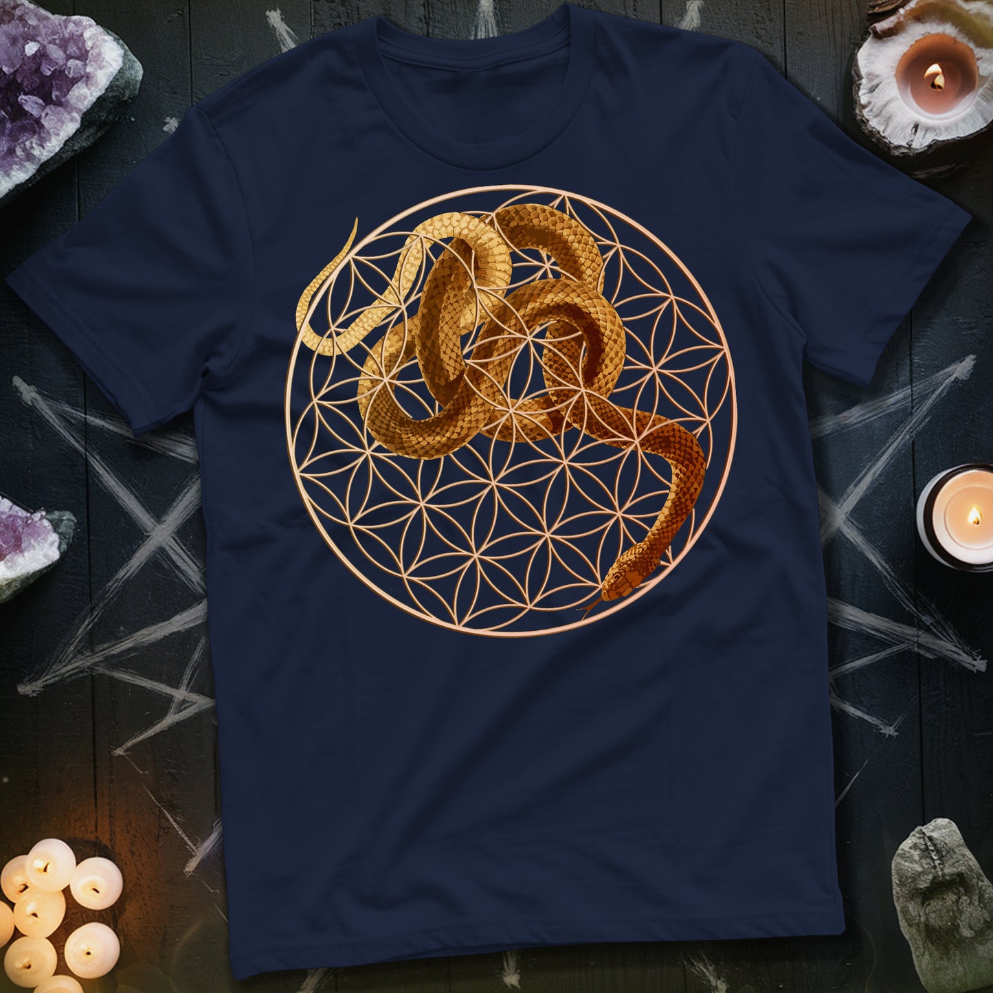 Flower Of Life Snake T-Shirt