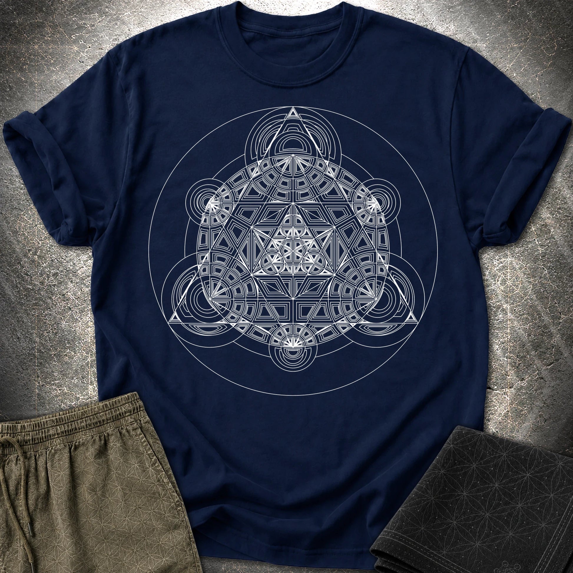 Sacred Mosaic T-Shirt - Sacred Mosaic T-Shirt - Navy
