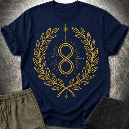 888 Infinity Wreath Unisex T-Shirt - 888 Infinity Wreath Unisex T-Shirt - Navy