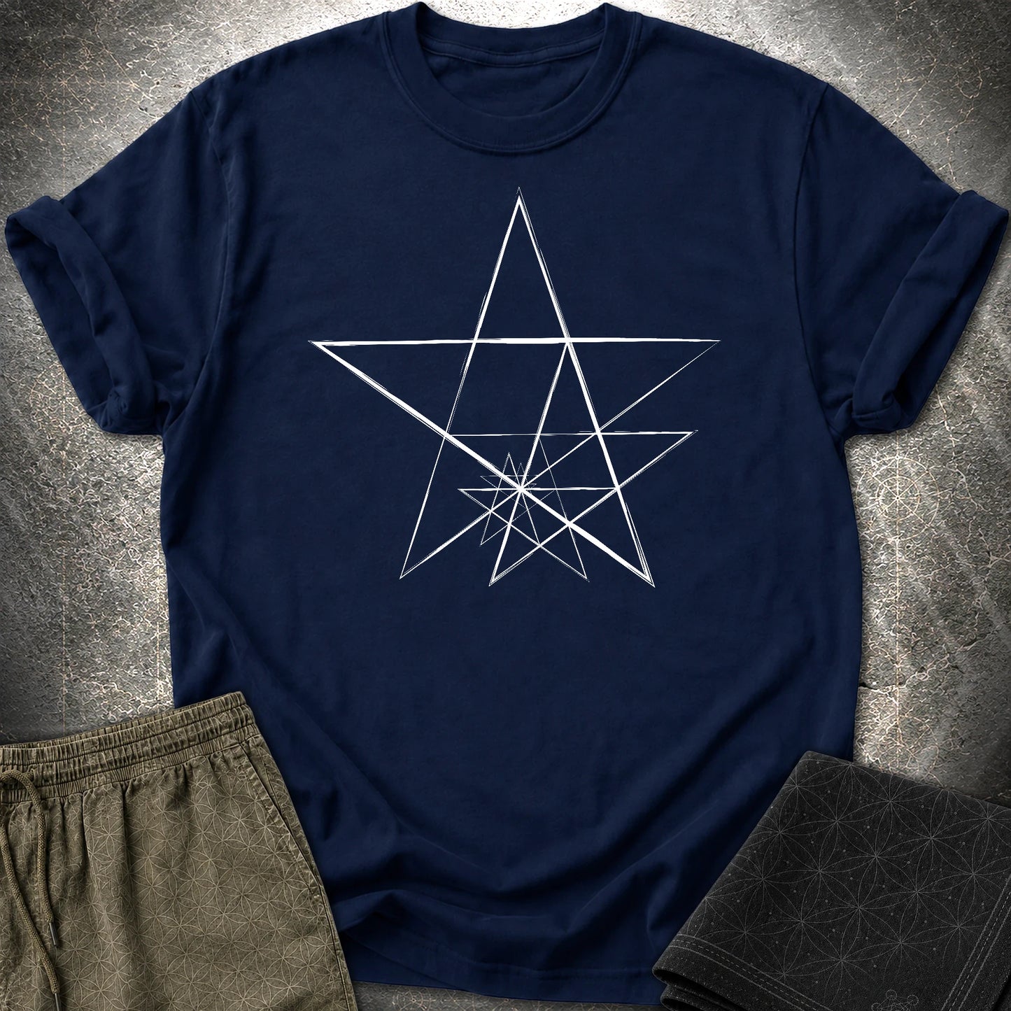 Pentagon Spiral T-Shirt - Pentagon Spiral T-Shirt - Navy