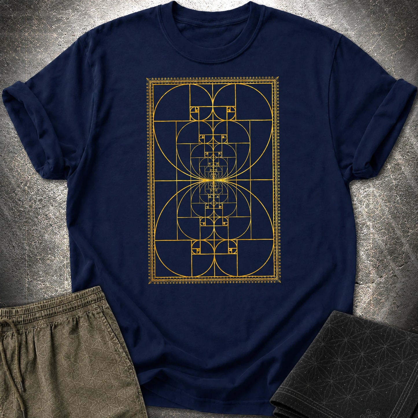 Golden Ratio Symmetry T-Shirt - Golden Ratio Symmetry T-Shirt - Navy