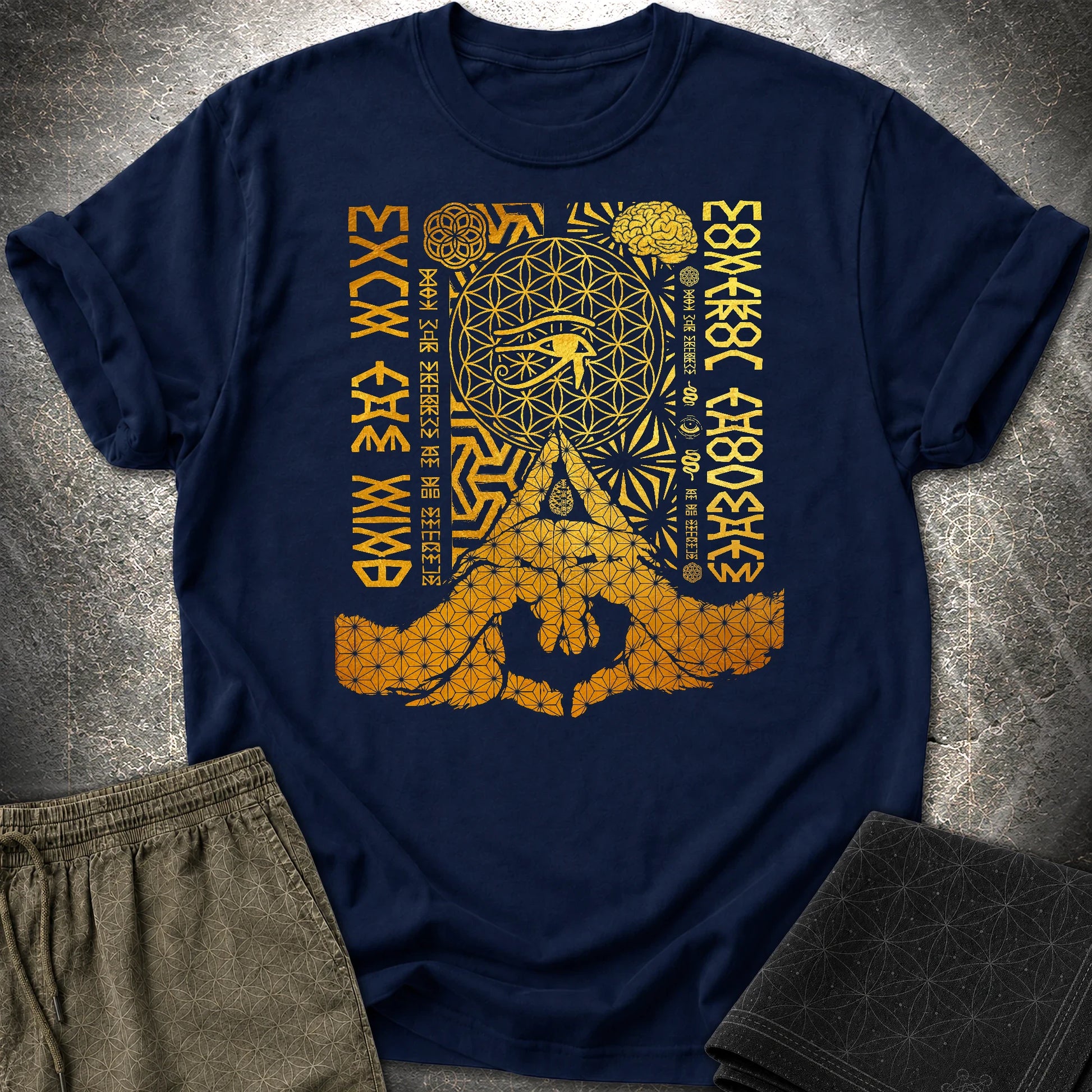 Kalesvara Mudra T-Shirt - Kalesvara Mudra T-Shirt - Navy