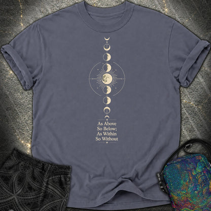 As Above So Below Moon - As Above So Below Moon Comfort T-Shirt - Navy