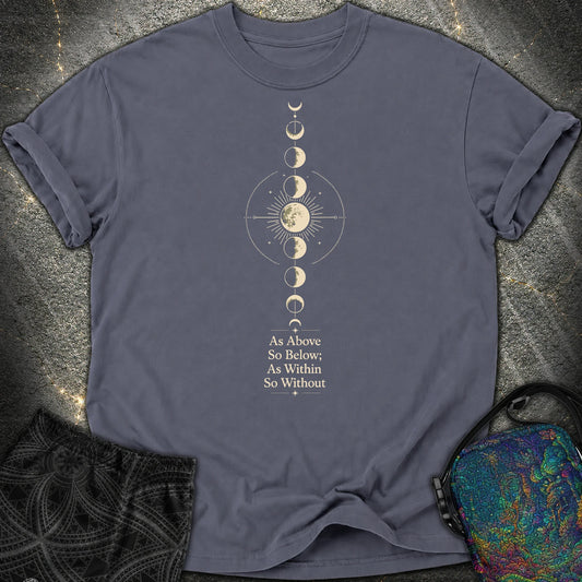 As Above So Below Moon - As Above So Below Moon Comfort T-Shirt - Navy