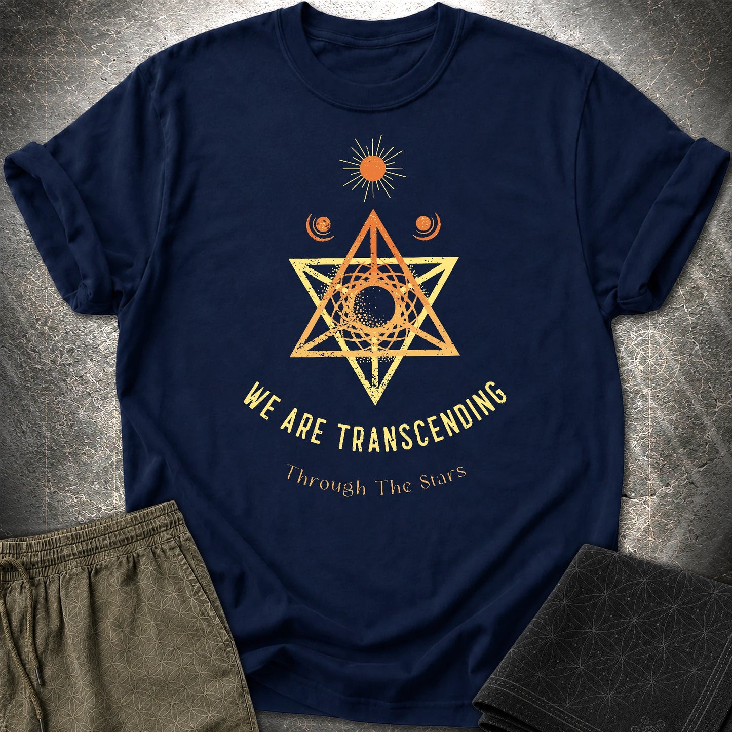 Transcending Through Stars T-Shirt - Transcending Through Stars T-Shirt - Navy