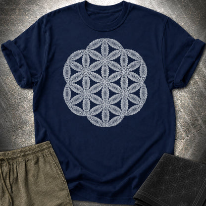 Organic Seed Of Life T-Shirt - Organic Seed Of Life T-Shirt - Navy