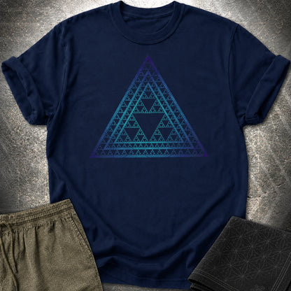Sierpinski Recursive Dream T-Shirt - Sierpinski Recursive Dream  T-Shirt - Navy