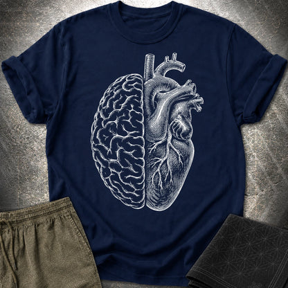 Heart Brain - Heart Brain T-Shirt - Navy