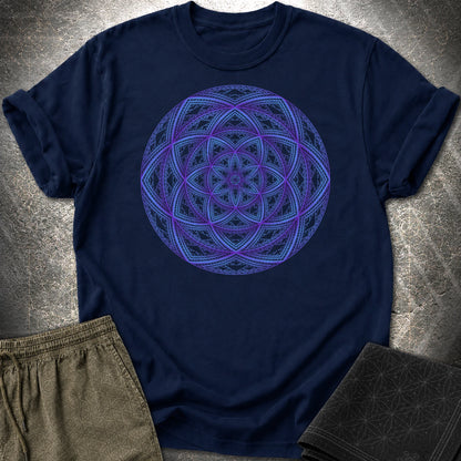 Sierpinski Seed Of Life T-Shirt - Sierpinski Seed Of Life T-Shirt - Navy