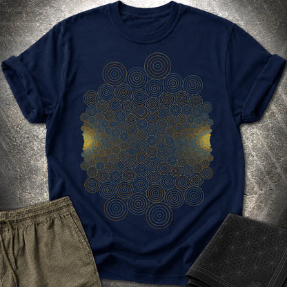 Mobius Transformation Math Geometry Optical Illusion T-Shirt - Mobius Transformation Math Geometry Optical Illusion T-Shirt - Navy