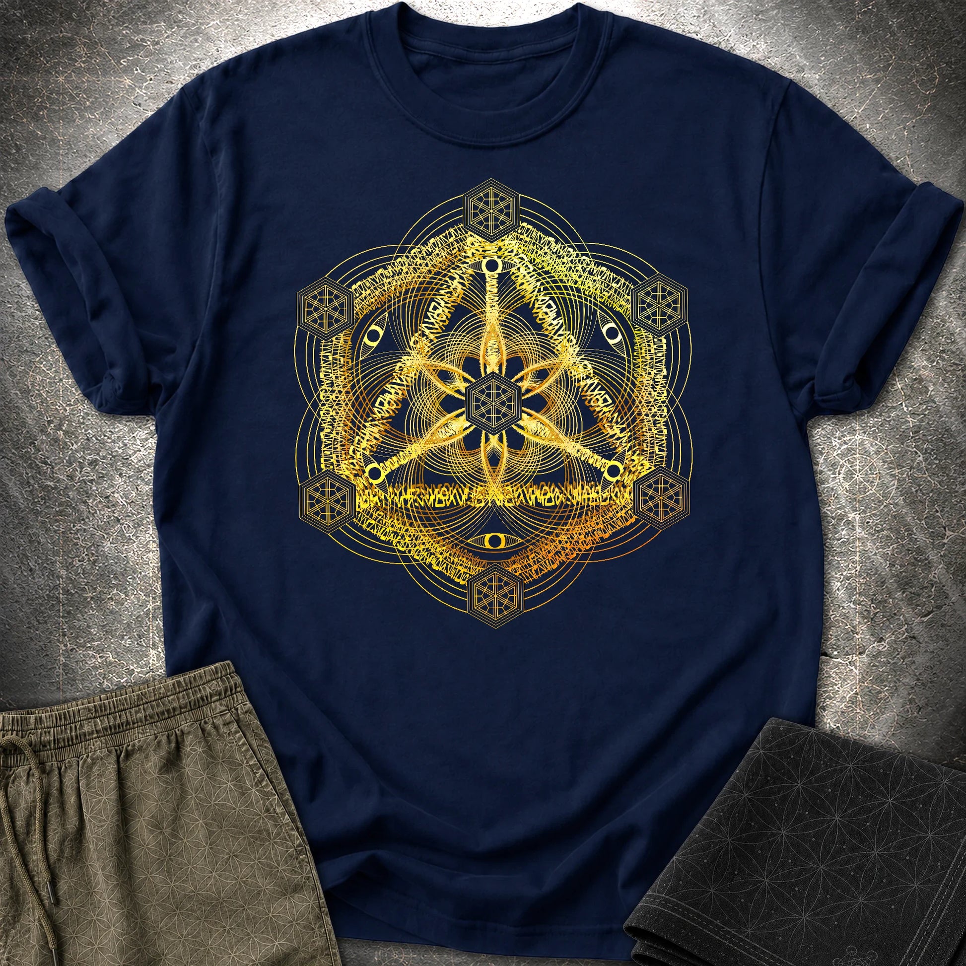 Interdimensional Tesseract T-Shirt - Interdimensional Tesseract T-Shirt - Navy