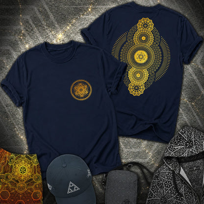 Metatron Geometric Universe 2 Sided T-Shirt - Metatron Geometric Universe 2 Sided T-Shirt - Navy