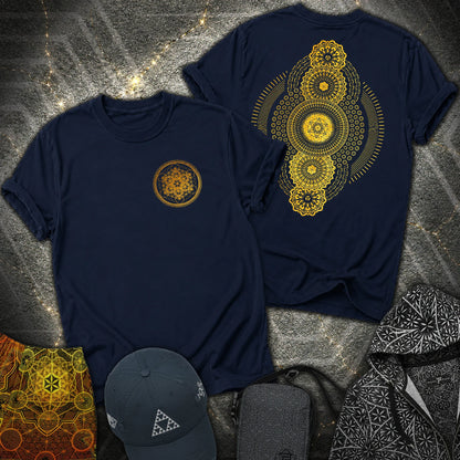 Metatron Geometric Universe 2 Sided T-Shirt - Metatron Geometric Universe 2 Sided T-Shirt - Navy