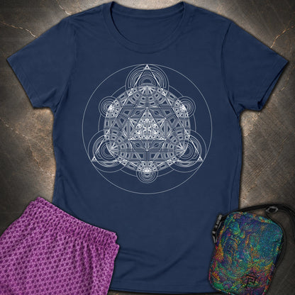 Sacred Mosaic T-Shirt - Sacred Mosaic Womens T-Shirt - Navy
