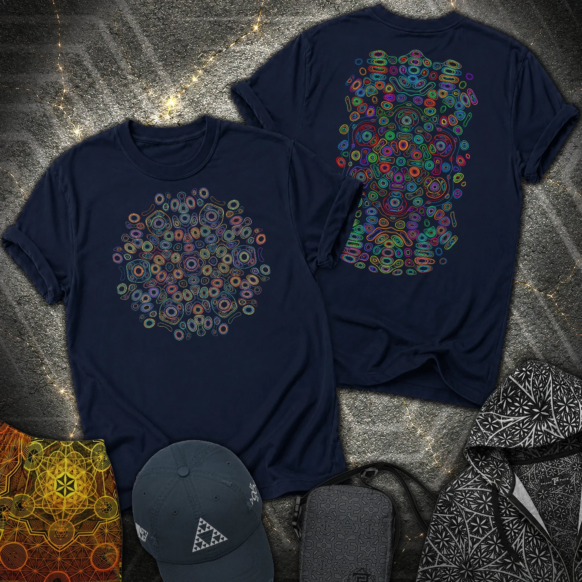 Frequency Of Color 2 Sided T-Shirt - Frequency Of Color 2 Sided T-Shirt - Navy