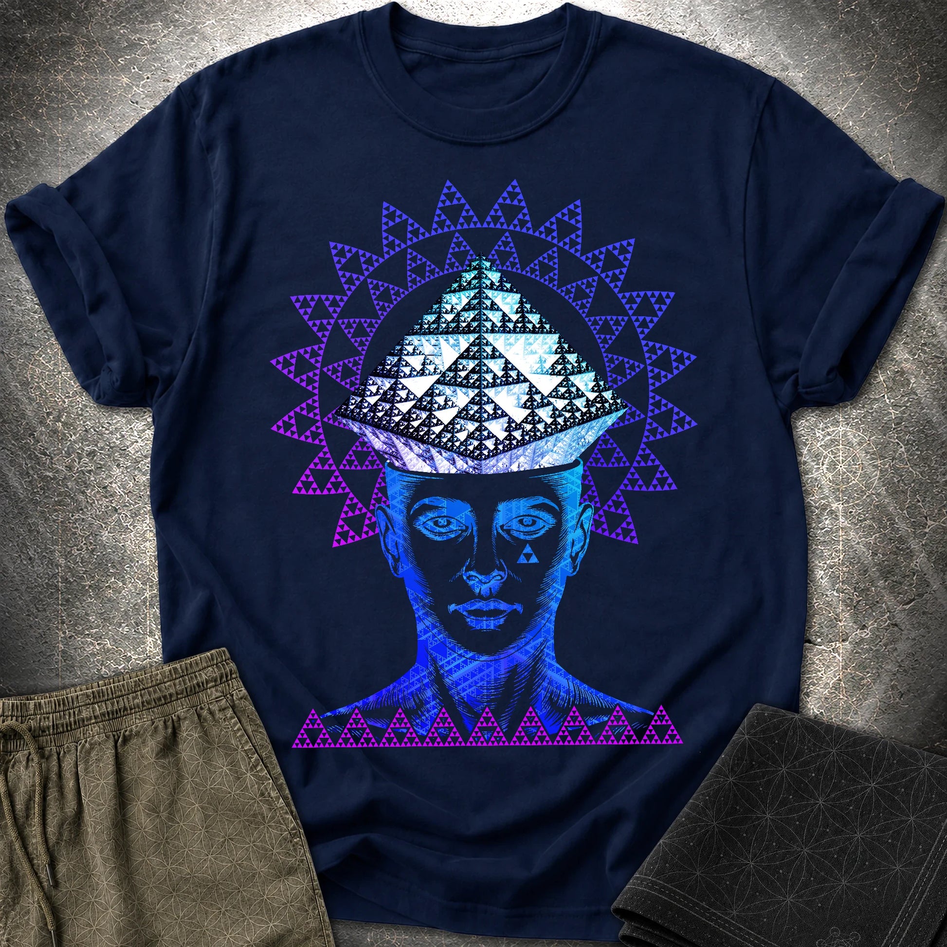 Infinite Fractal Mind T-Shirt - Infinite Fractal Mind T-Shirt - Navy
