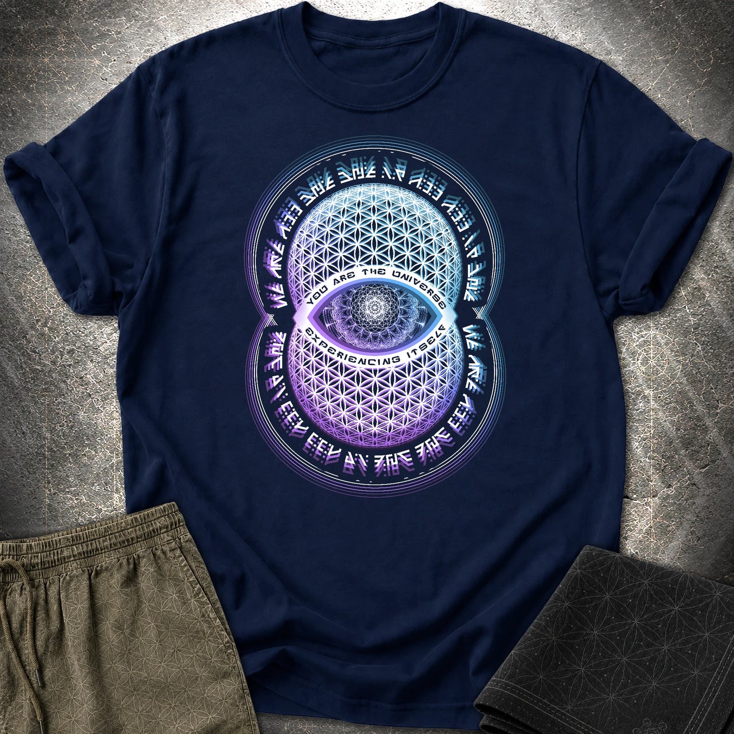 Alan Watts You Are The Universe T-Shirt - Alan Watts You Are The Universe T-Shirt - Navy
