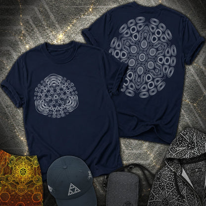 The Observers From Beyond 2 Sided T-Shirt - The Observers From Beyond 2 Sided T-Shirt - Navy