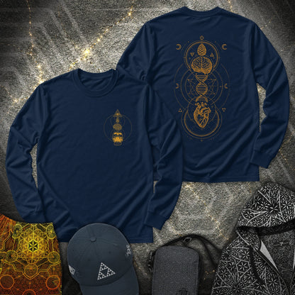 Tools Of The Trade Brain-Heart Coherence 2 Sided - Tools Of The Trade Brain-Heart Coherence 2 Sided Long Sleeve Shirt - Navy