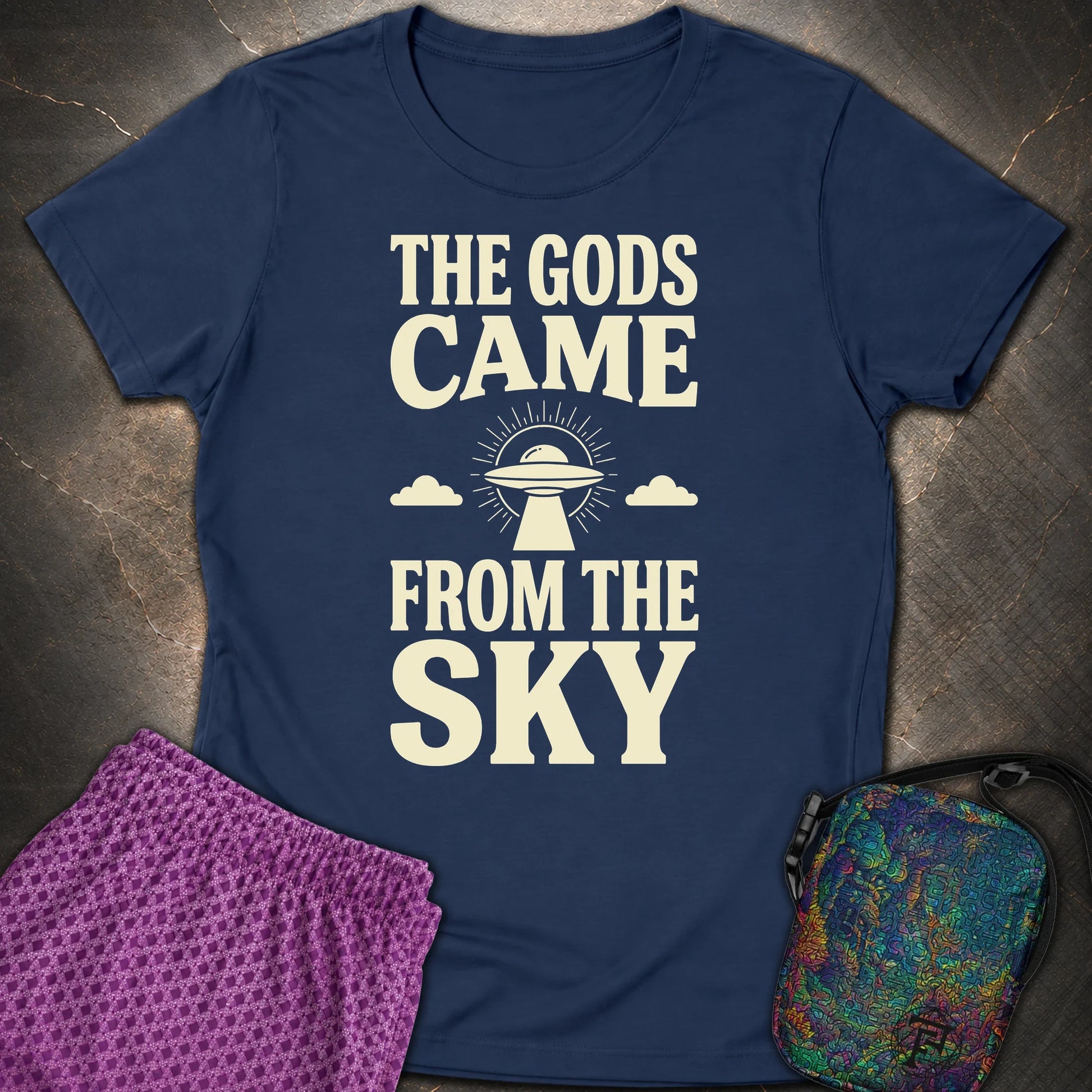 The Gods Come - The Gods Come Womens T-Shirt - Navy