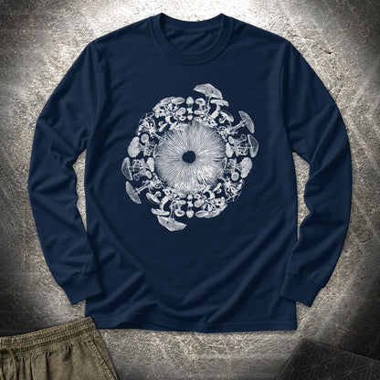 Mushroom Iris - Mushroom Iris Long Sleeve Shirt - Navy