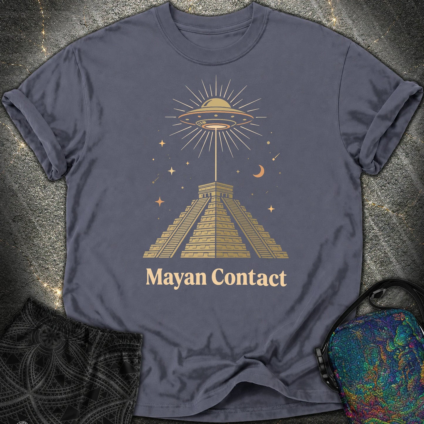 Piramida Majów I UFO 2 - Piramida Majów I UFO 2 Comfort T-Shirt - Navy