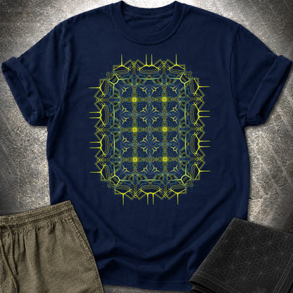 Electric Geometric Matrix - Electric Geometric Matrix T-Shirt - Navy