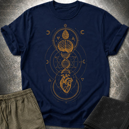 Heart Mind Source in Motion T-Shirt - Heart Mind Source in Motion T-Shirt - Navy