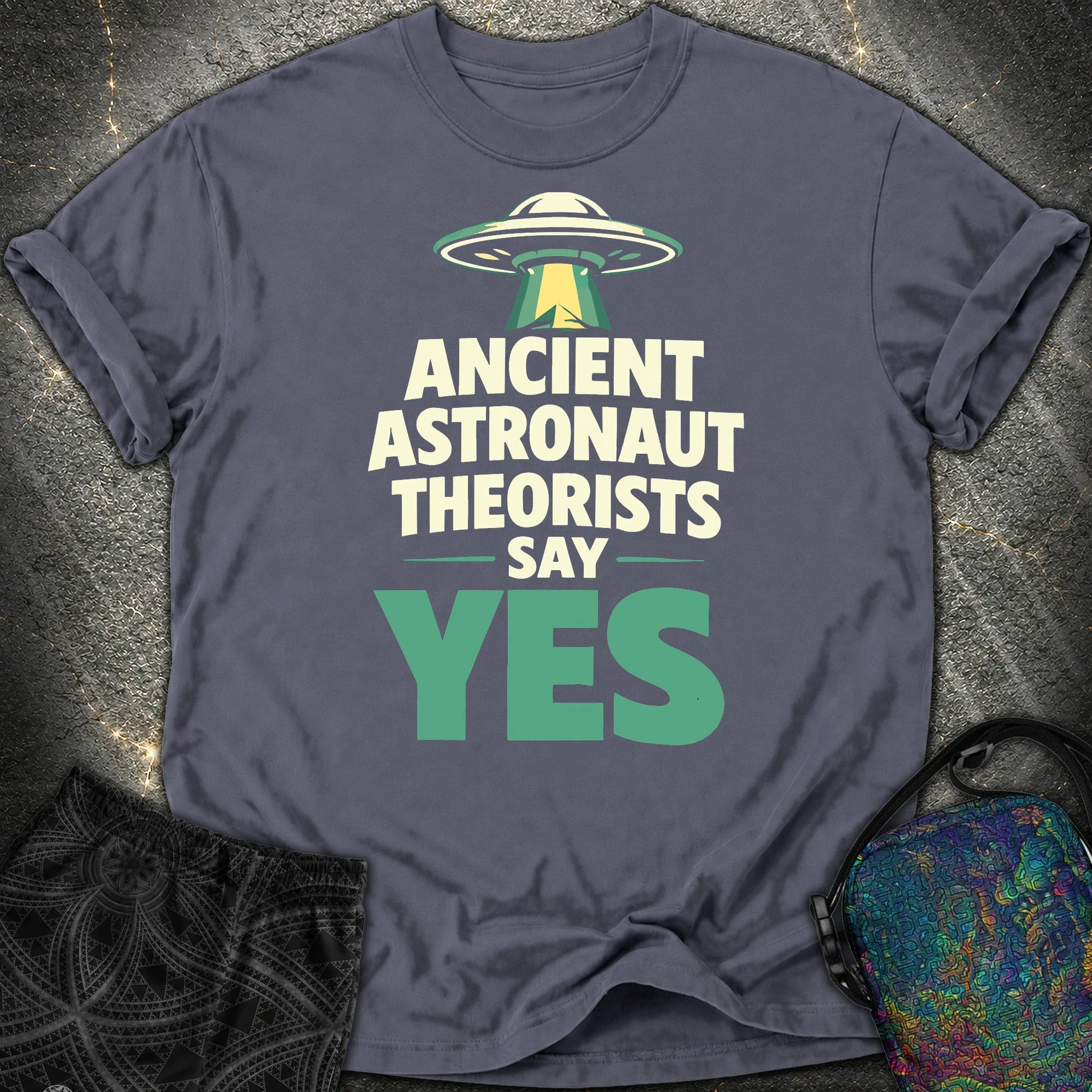 Ancient Astronaut Sey Yes 2 - Ancient Astronaut Sey Yes 2 Comfort T-Shirt - Navy