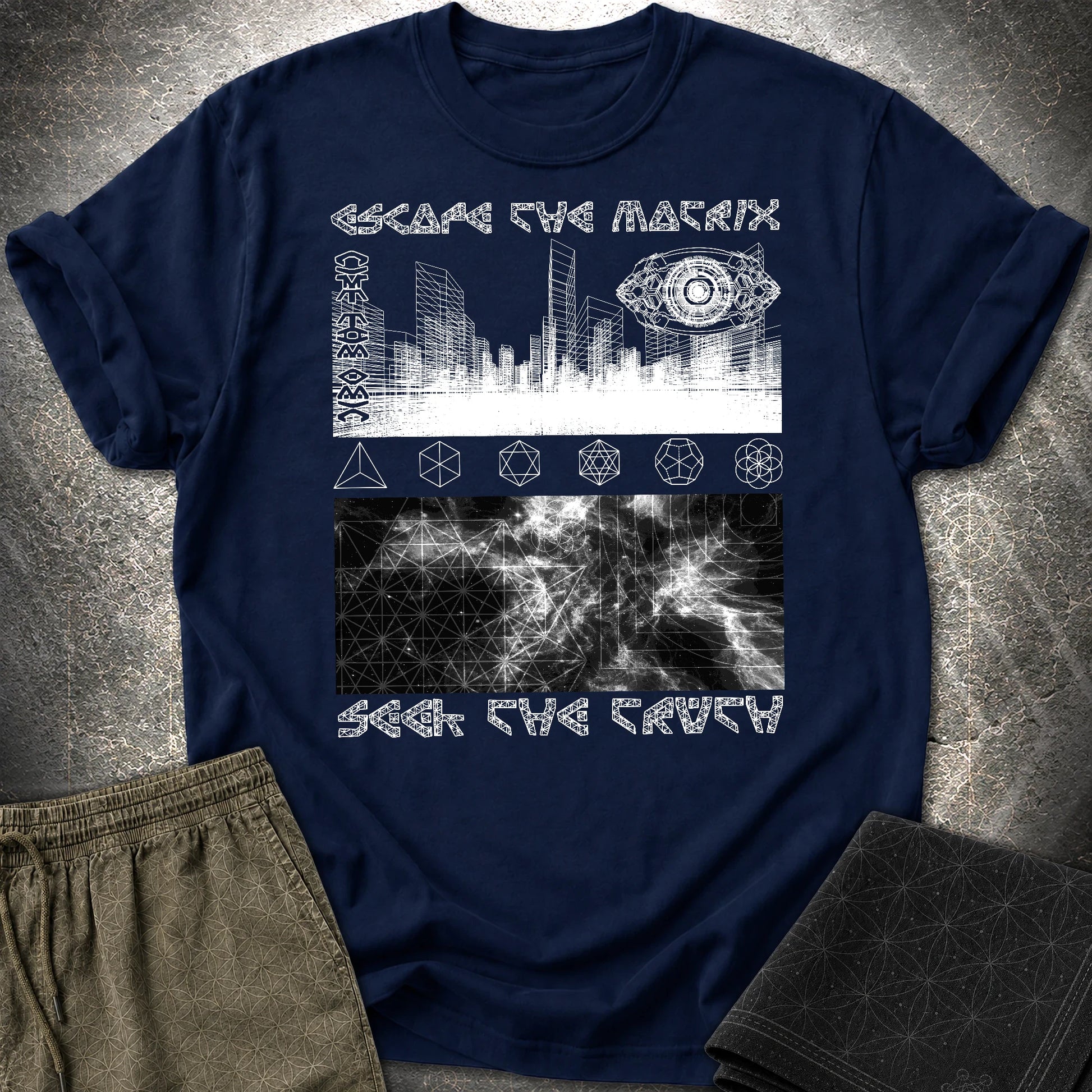 Run From The Matrix T-Shirt - Run From The Matrix T-Shirt - Navy