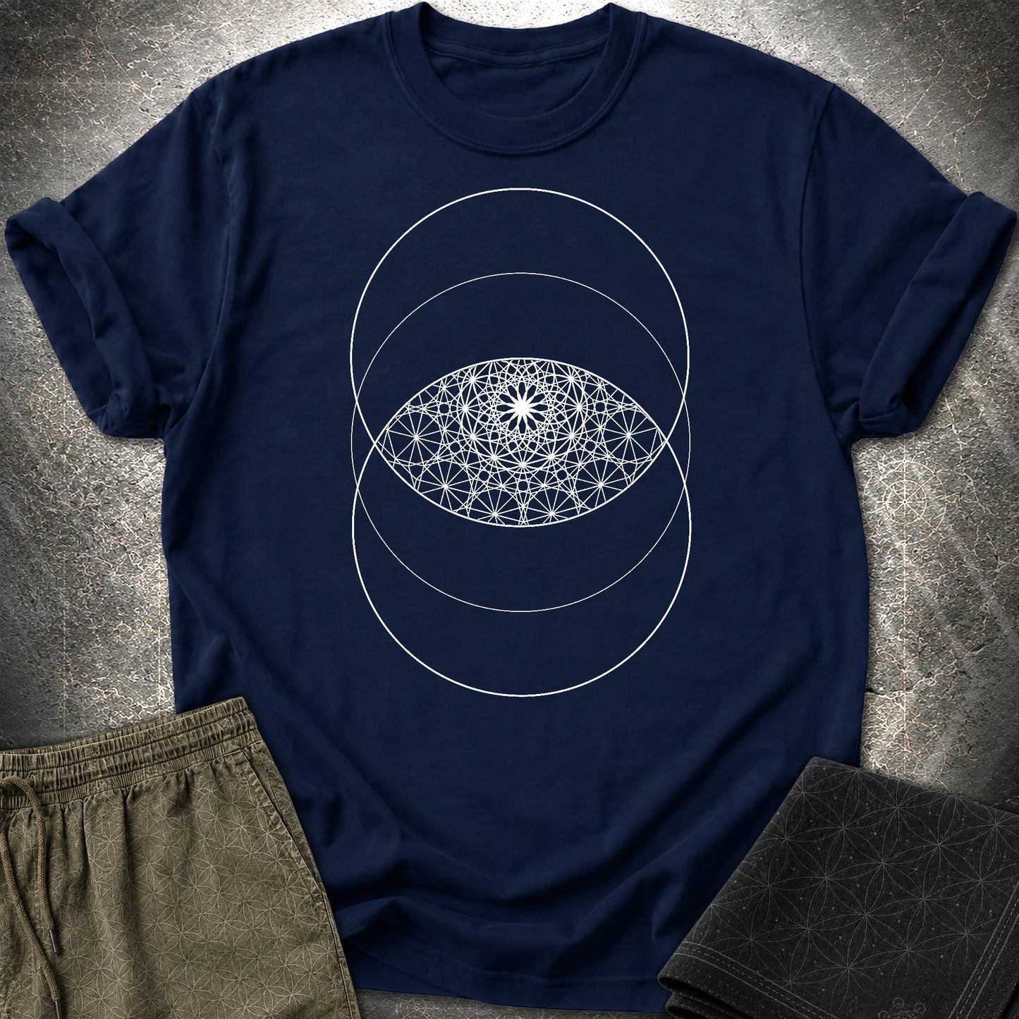 Vesica PIcsis Eye Of The Universe T-Shirt - Vesica PIcsis Eye Of The Universe T-Shirt - Navy