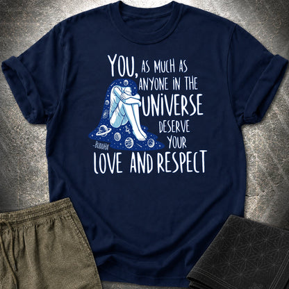 Buddha Love and Respect T-Shirt - Buddha Love and Respect T-Shirt - Navy