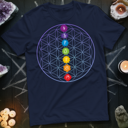 Chakras Flower Of Life T-Shirt