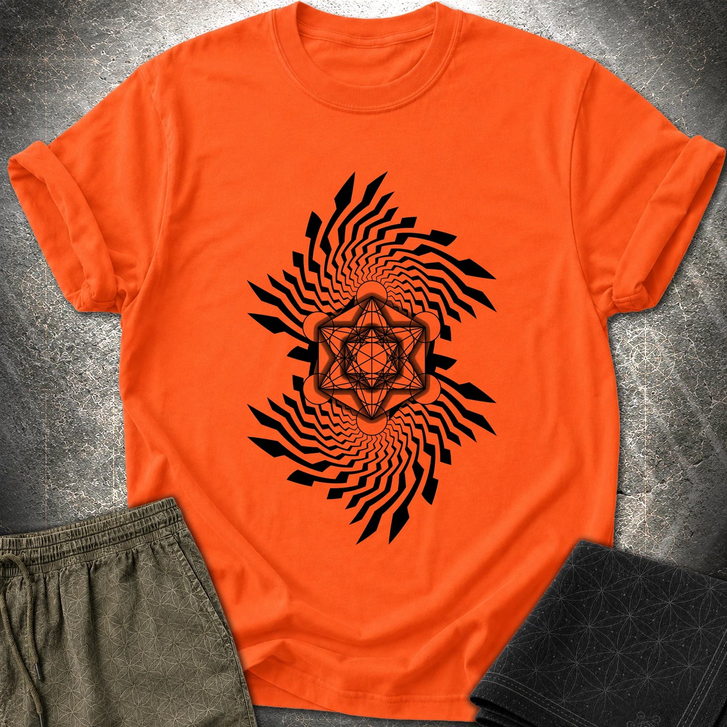 Spiral Metatron T-Shirt - Spiral Metatron T-Shirt - Orange