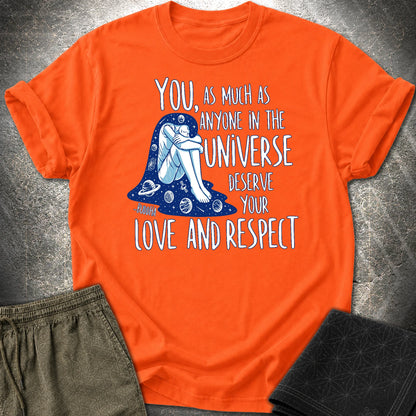 Buddha Love and Respect T-Shirt - Buddha Love and Respect T-Shirt - Orange