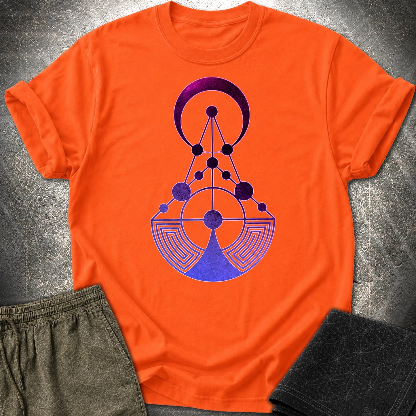 Crop Circle Antenna T-Shirt - Crop Circle Antenna T-Shirt - Orange