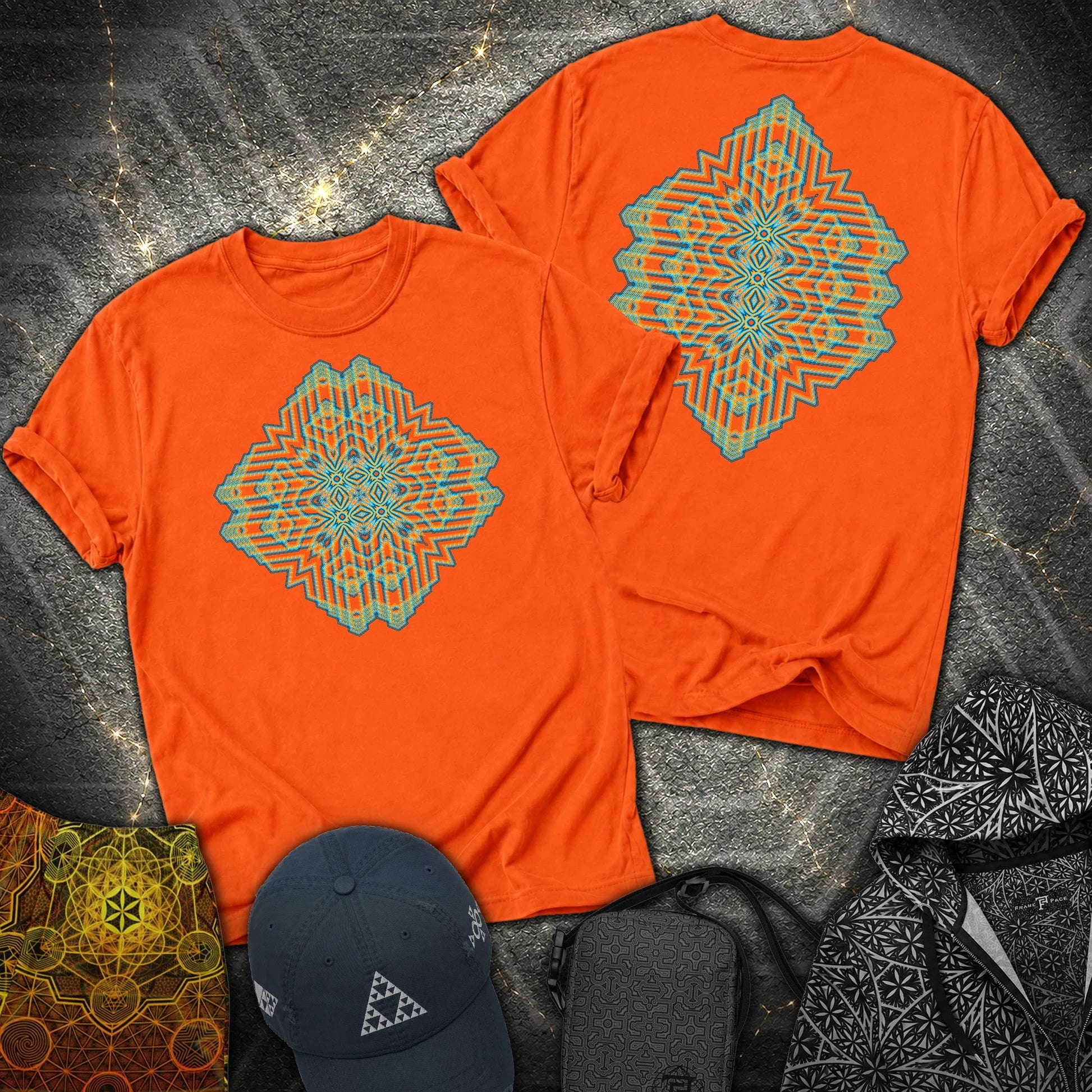 Triune Signal Temple 2 Sided T-Shirt - Triune Signal Temple 2 Sided T-Shirt - Orange