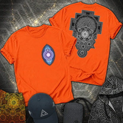 Ultimate Sacred Geometry 2 Sided T-Shirt - Ultimate Sacred Geometry 2 Sided T-Shirt - Orange
