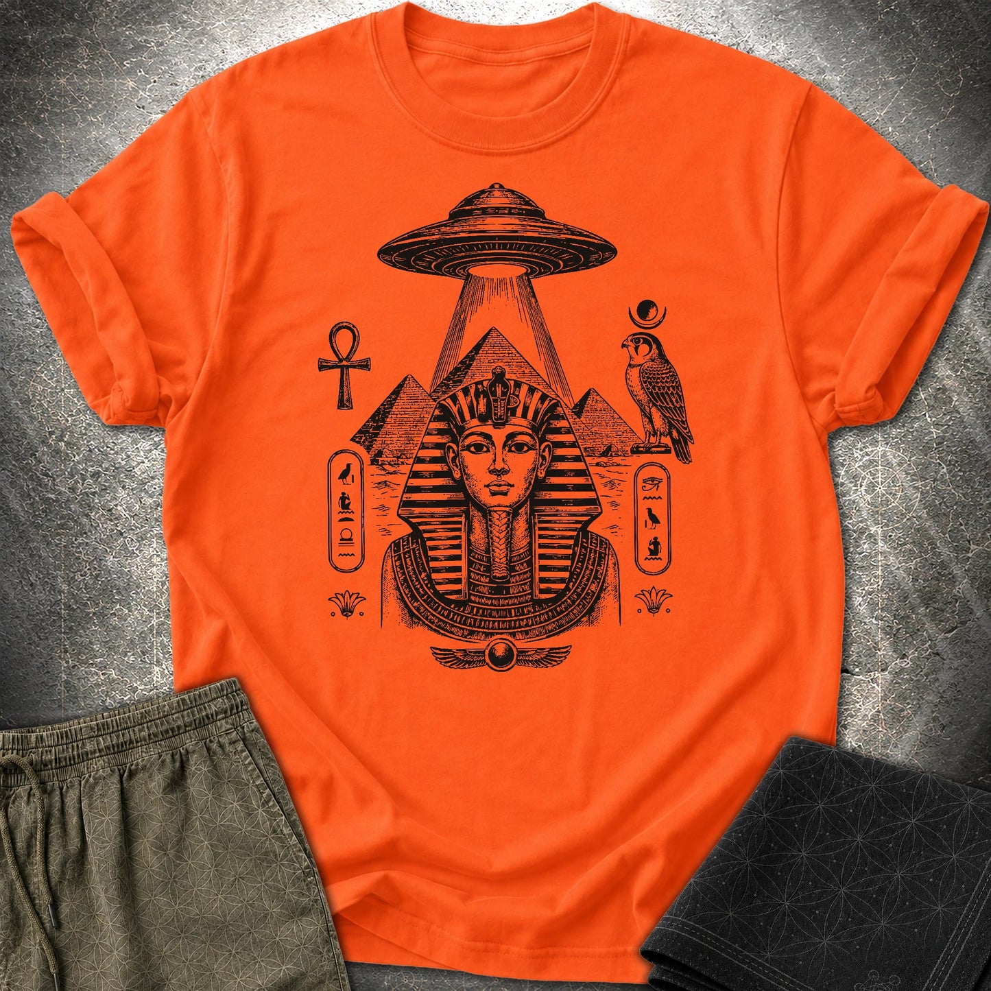 Pharaoh Under the Alien Light - Pharaoh Under the Alien Light T-Shirt - Orange
